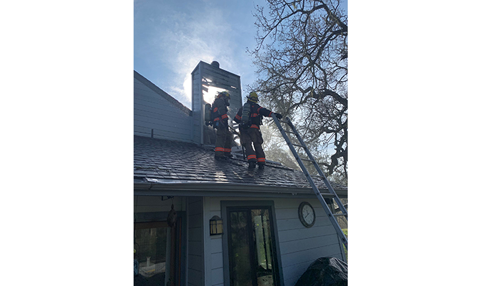 Atascadero Firefighter on Roof