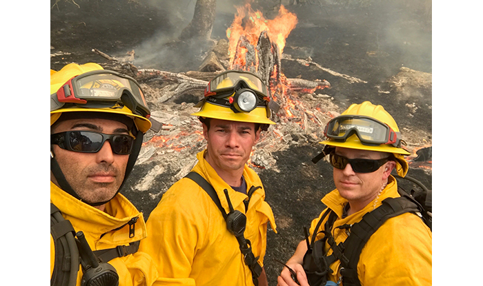 Firefighters near a Fire